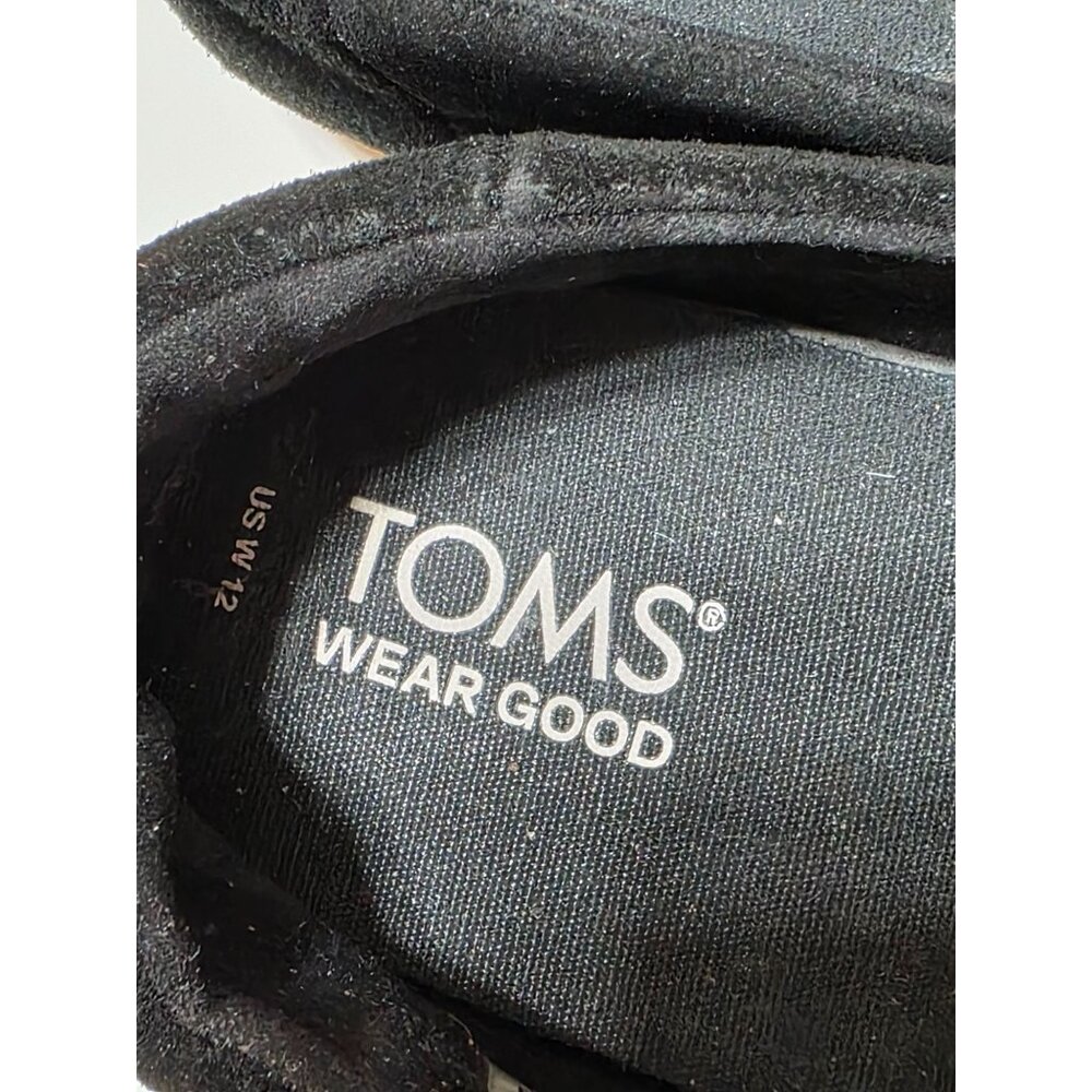 TOMS Women's Black Suede Slip-On Shoes With Gum Sole (SKU#3096) - Picture 7 of 12